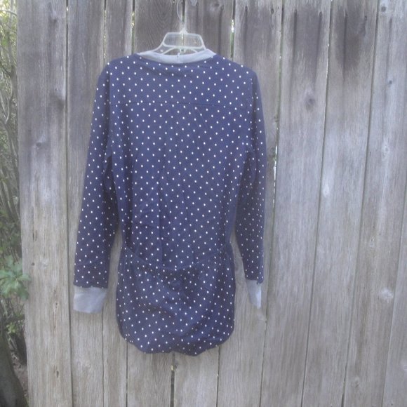 Sleepy Jones Jumpsuit Pajamas Navy Blue w/ White Polka Dot NEW with Tags XL - Picture 5 of 6